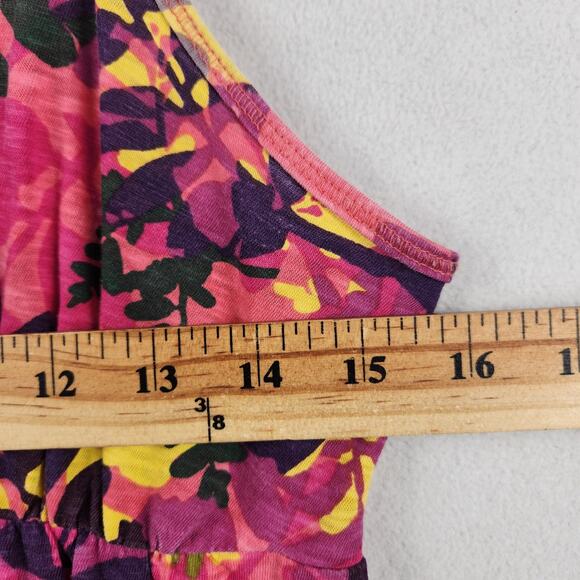 Lucky Brand Babydoll Slip Dress Women M Multicolor Floral Spaghetti Strap - Picture 10 of 15
